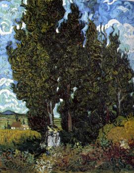 Vincent Van Gogh : Cypresses II